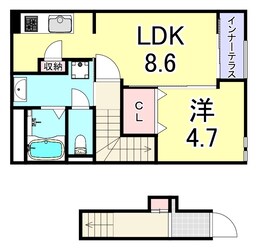 プランドール武庫（常吉1丁目）の物件間取画像